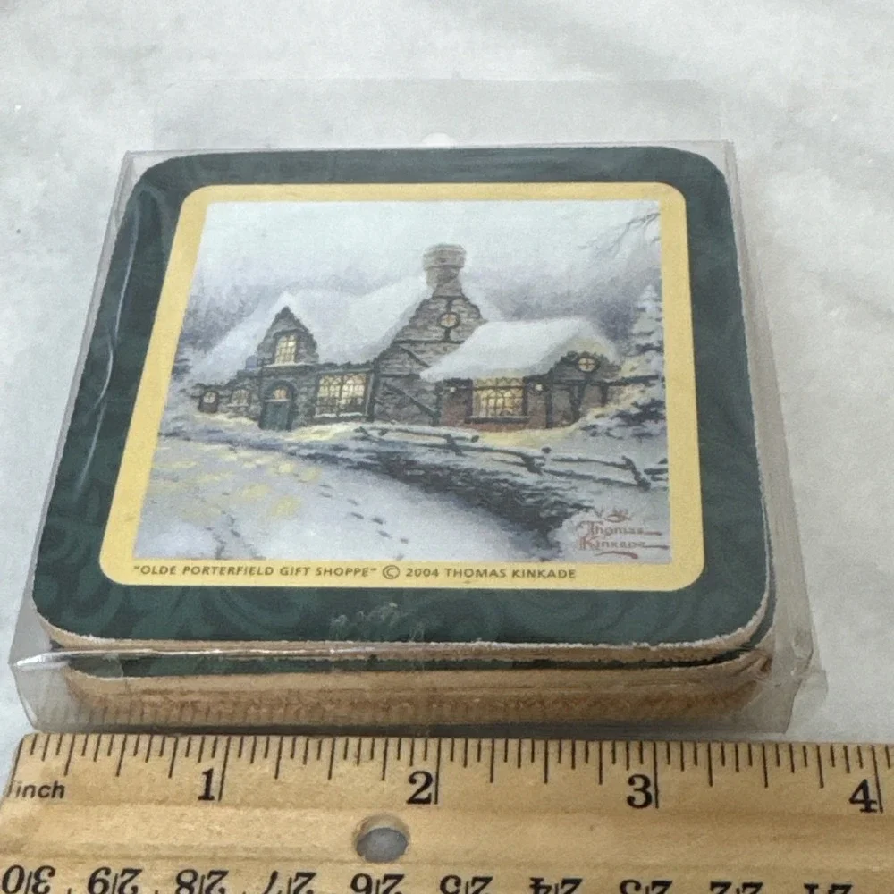 Thomas Kinkade Victorian Christmas 2004 Coasters New In Package